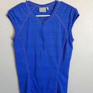 Athleta Sleeveless Top, Royal Blue, 1/4 Zip, M